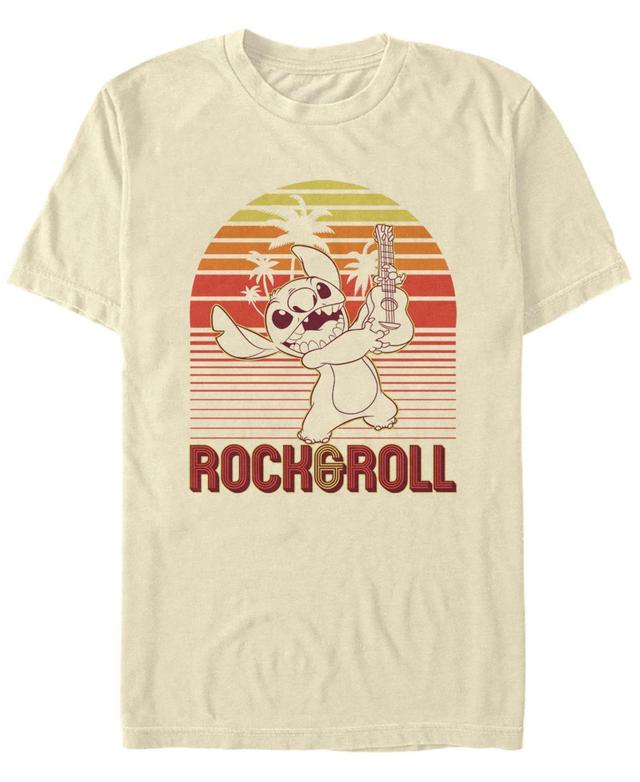 Mens Lilo Stitch Rock and Roll Stitch Short Sleeve T-shirt Product Image