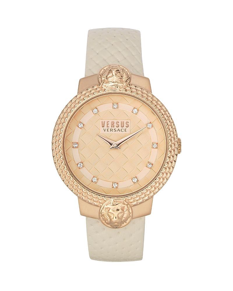 Versus Versace Womens Mouffetard Two Hand Gold-Tone Stainless Steel Watch 38mm - Gold Product Image