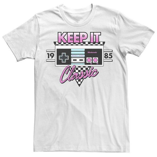 Mens Nintendo 1985 Classic NES Controller Tee White Product Image