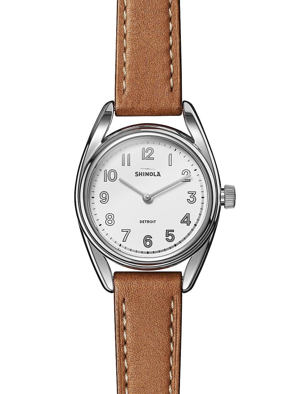 Shinola Derby Leather Strap Watch, 30.5mm Product Image