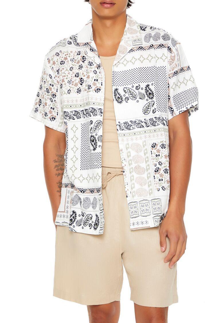 Textured Bandana Print Shirt | Forever 21 Product Image