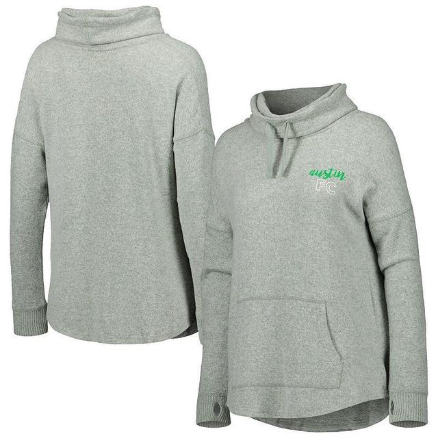 Womens Heathered Green Austin FC Cuddle Tri-Blend Pullover Sweatshirt Product Image