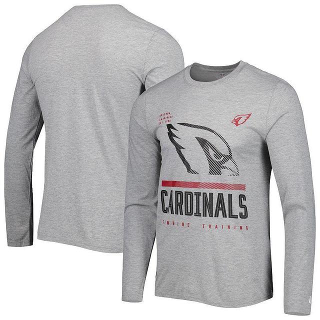 Mens New Era Heathered Gray Arizona Cardinals Combine Authentic Red Zone Long Sleeve T-shirt Product Image