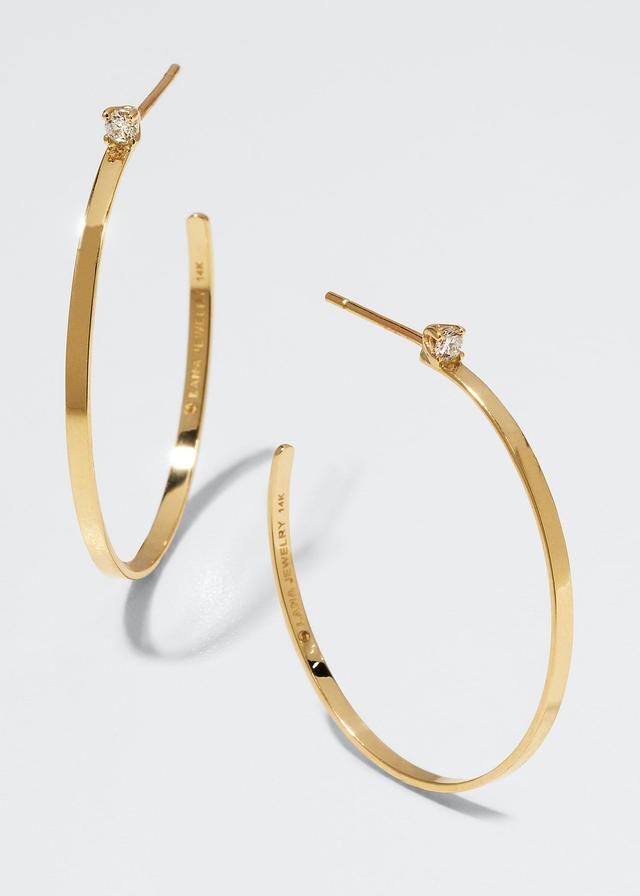 Lana Sunrise Diamond Hoop Earrings Product Image