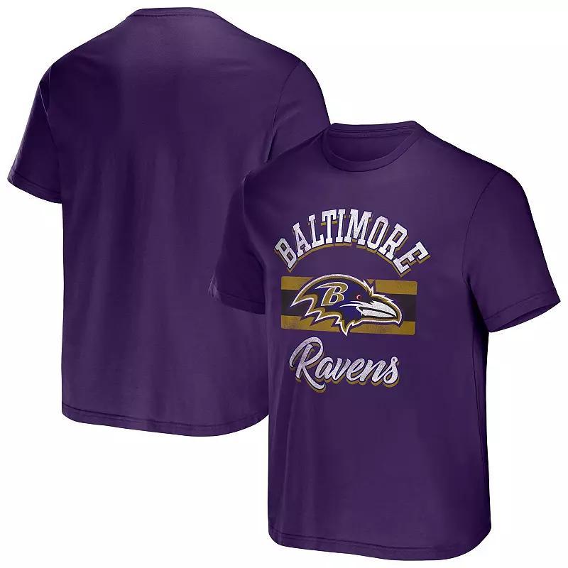 Mens NFL x Darius Rucker Collection by Fanatics Baltimore Ravens Stripe T-Shirt Product Image