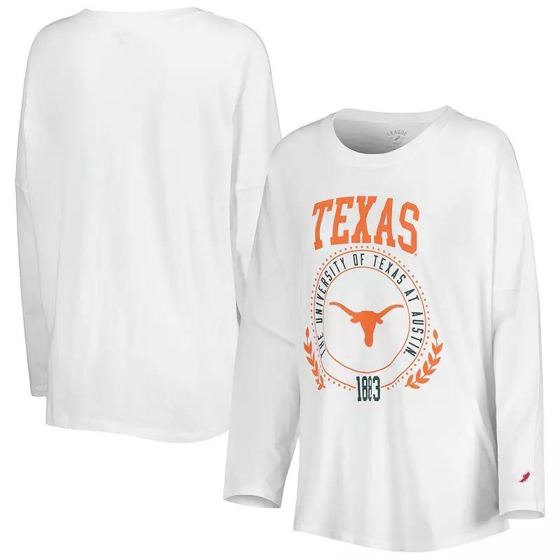 Womens League Collegiate Wear Texas Longhorns Clothesline Oversized Long Sleeve T-Shirt Product Image