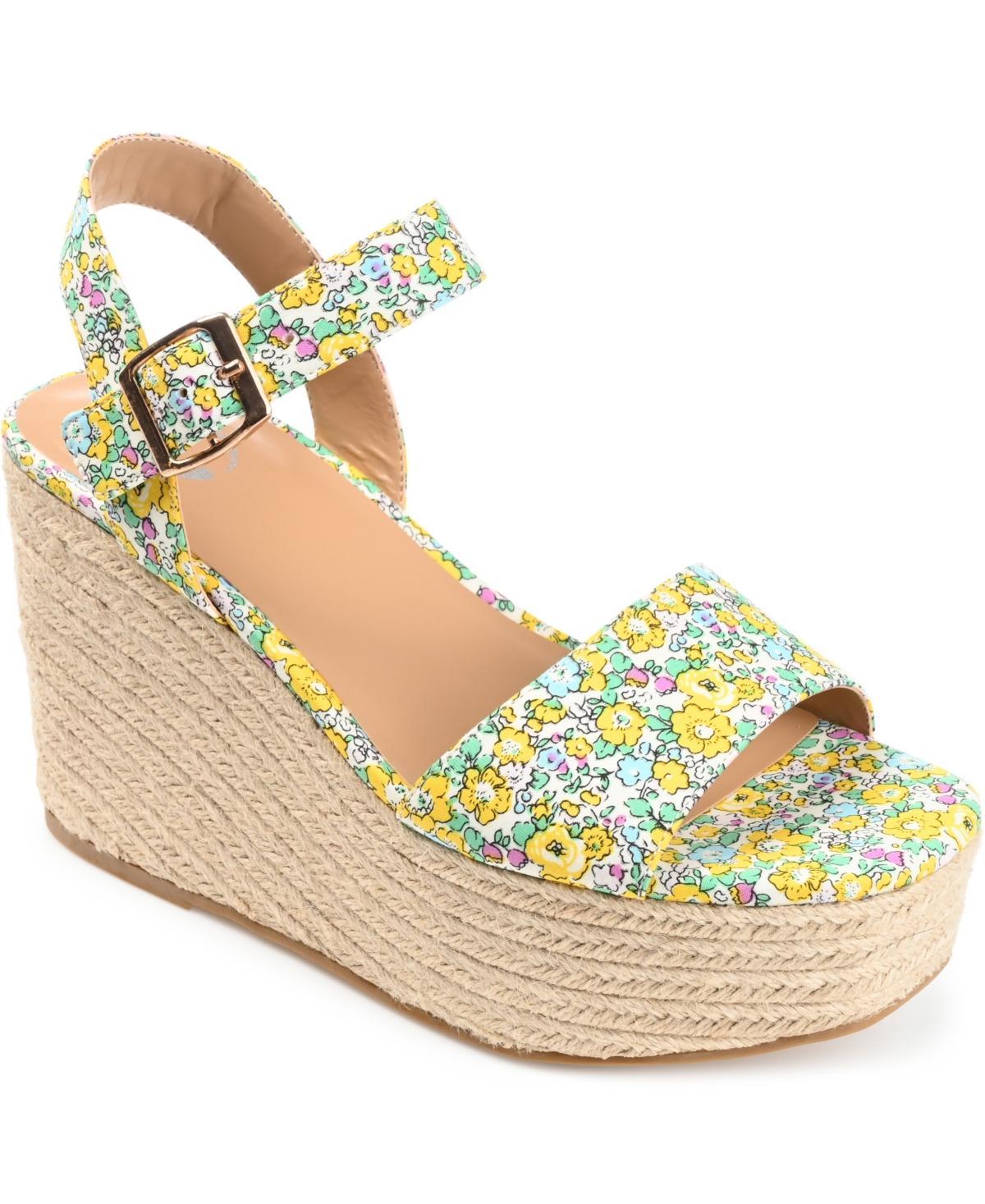 Journee Collection Womens Pearrl Platform Espadrille Wedge Sandals Product Image