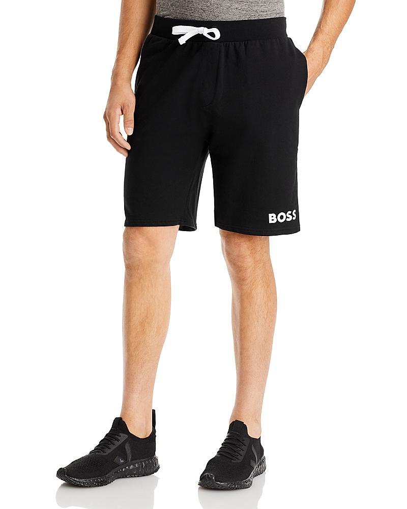 Boss Ease Cotton Logo Print Shorts Regular Fit Product Image