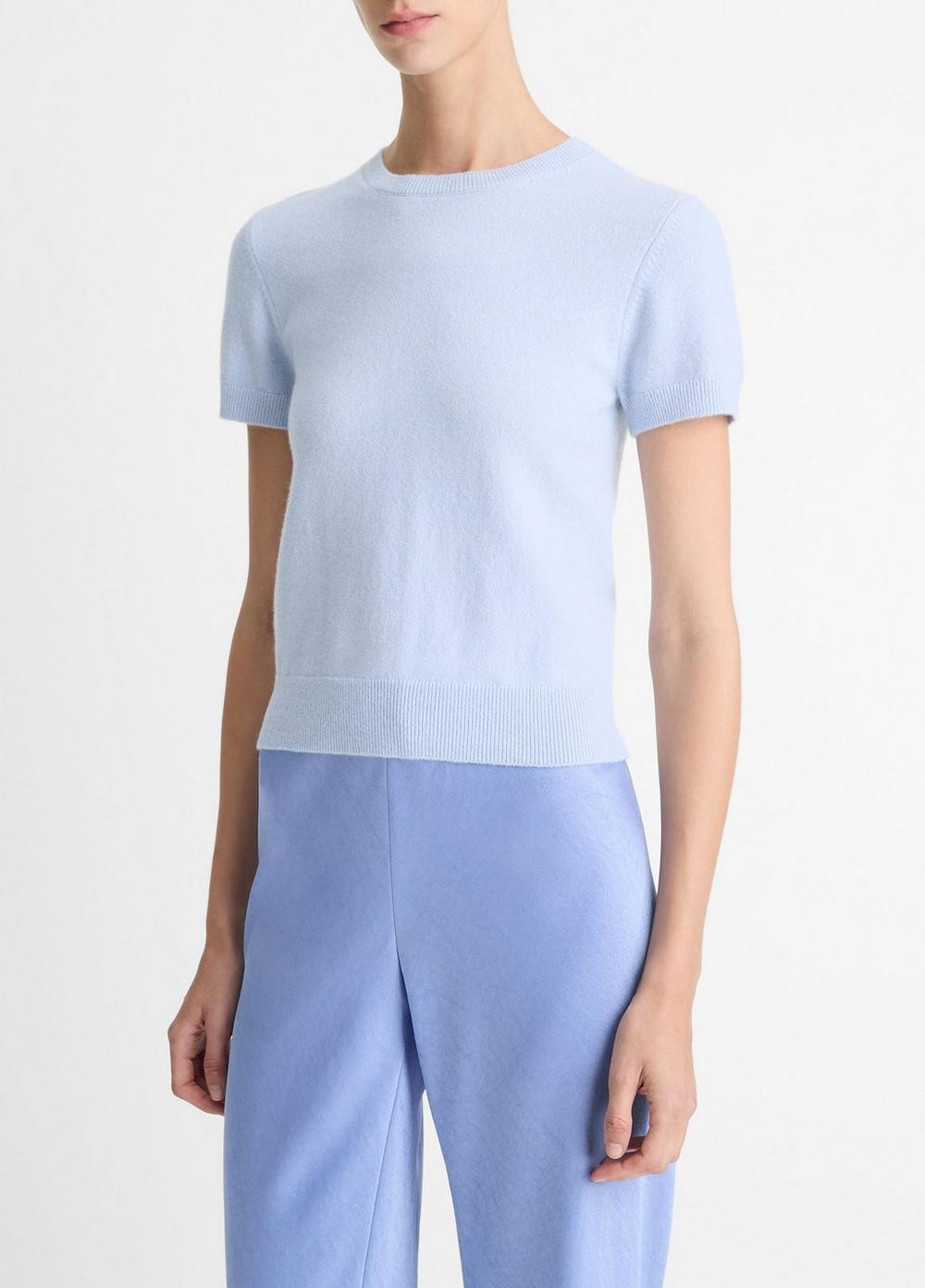 Wool & Cashmere-Blend Short-Sleeve Sweater Product Image