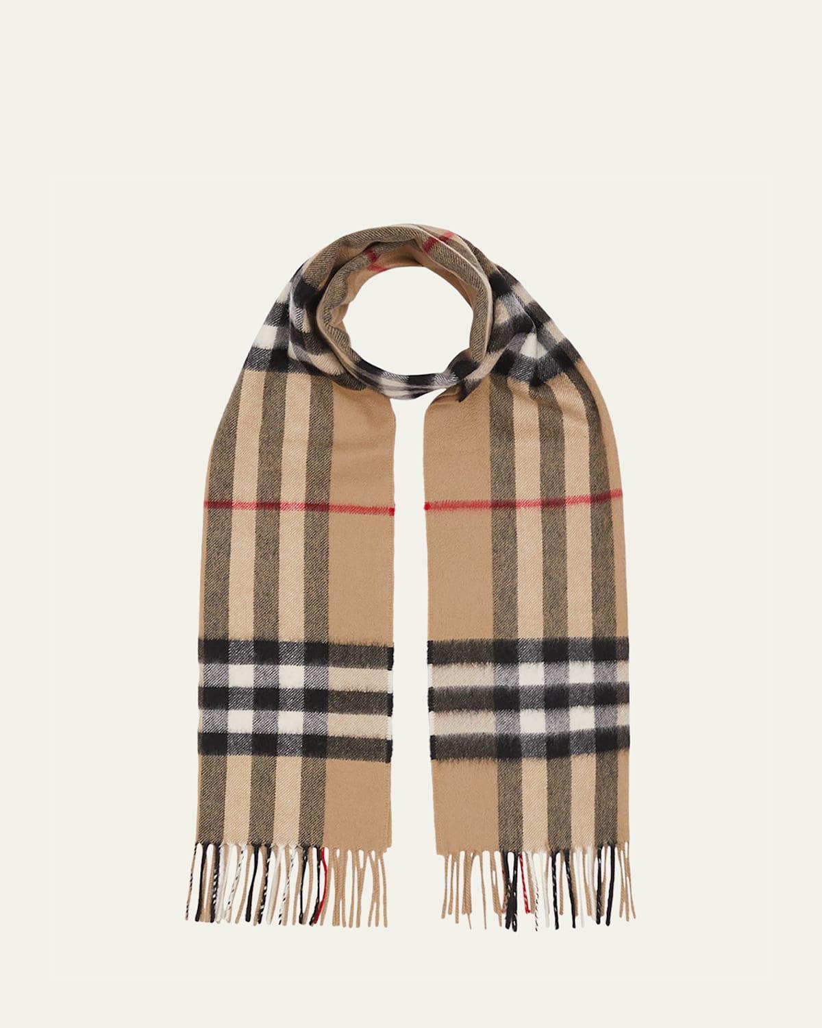 Mens Giant Check Cashmere Scarf Product Image