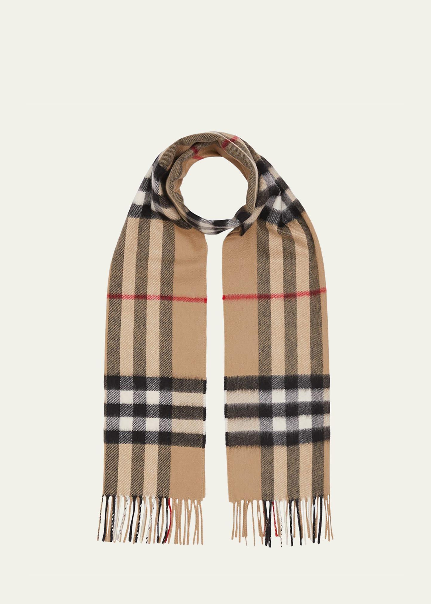 Mens Giant Check Cashmere Scarf Product Image