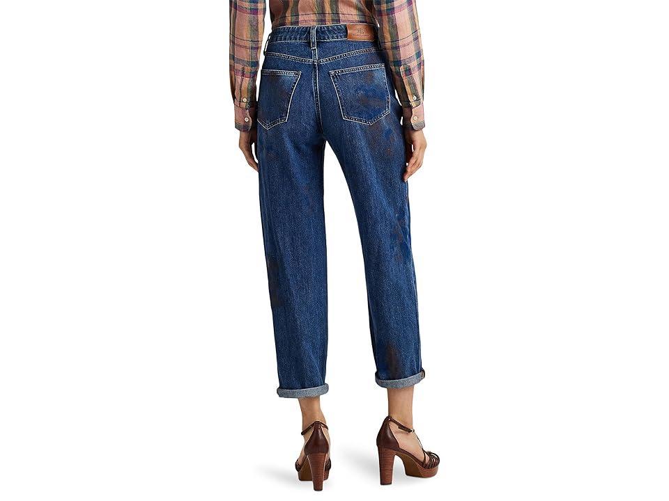 Lauren Ralph Lauren High-Rise Relaxed Cropped Jeans in Atlas Wash (Atlas Wash) Women's Jeans Product Image