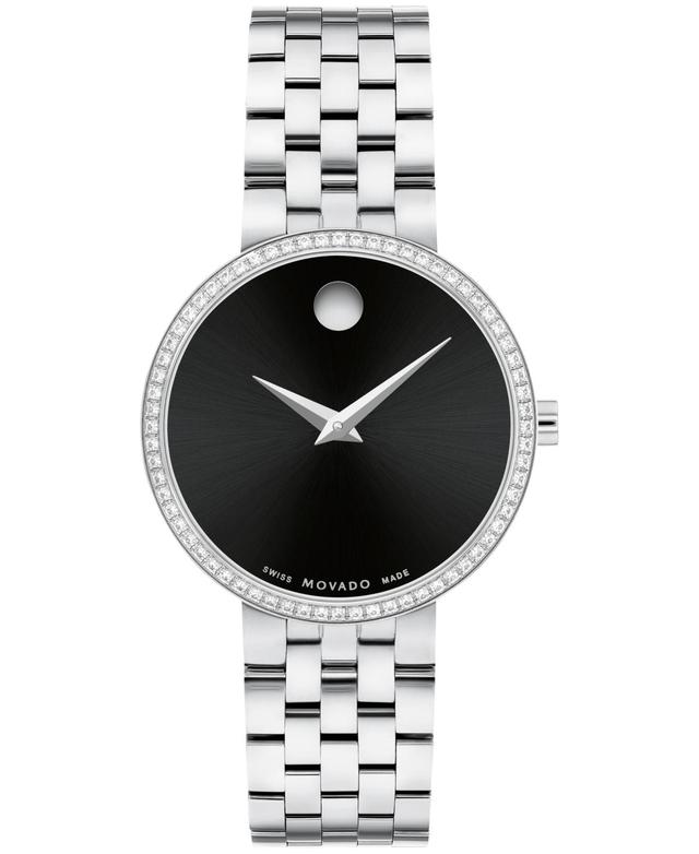 Movado Womens Museum Classic Swiss Quartz Silver-Tone Stainless Steel Watch 30mm - Silver-Tone Product Image