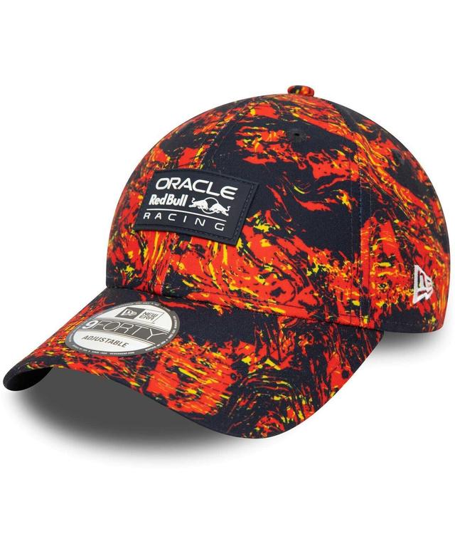 Mens New Era Navy Red Bull Racing Allover Print 9FORTY Adjustable Hat Product Image