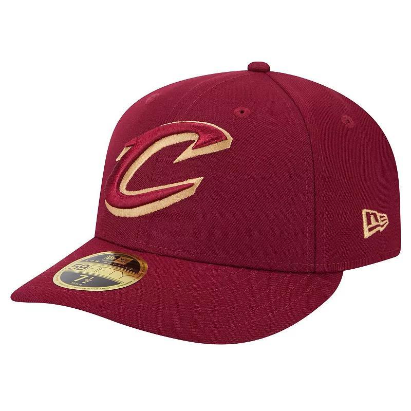 Mens New Era Wine Cleveland Cavaliers Low Profile Core 59FIFTY Fitted Hat Product Image