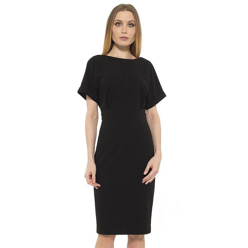 Womens ALEXIA ADMOR Jacqueline Dolman Sheath Dress Black Product Image