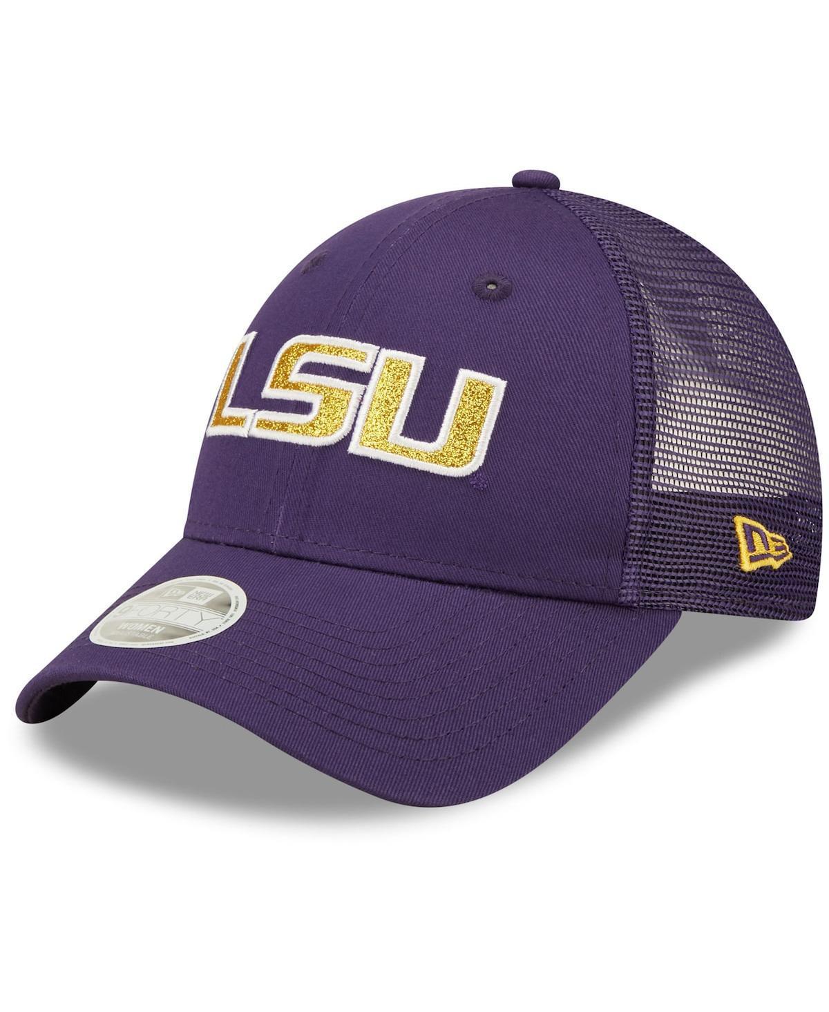 Womens New Era Purple Lsu Tigers 9FORTYLogo Spark Trucker Snapback Hat Product Image