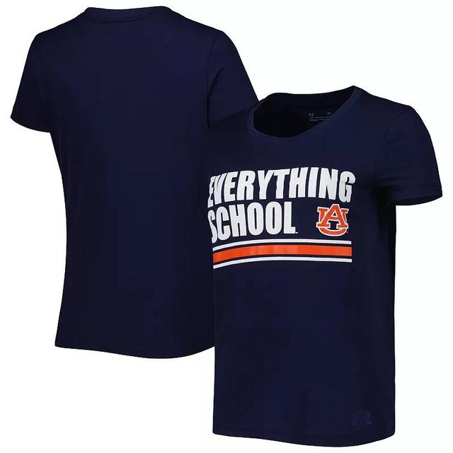 Womens Under Armour Auburn Tigers Auburn Everything School T-Shirt Blue Product Image