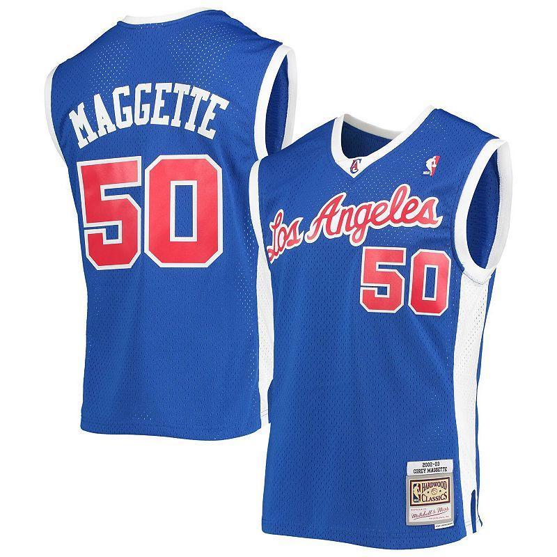 Mens Mitchell & Ness Corey Maggette Royal LA Clippers 2002-03 Hardwood Classics Swingman Jersey Product Image