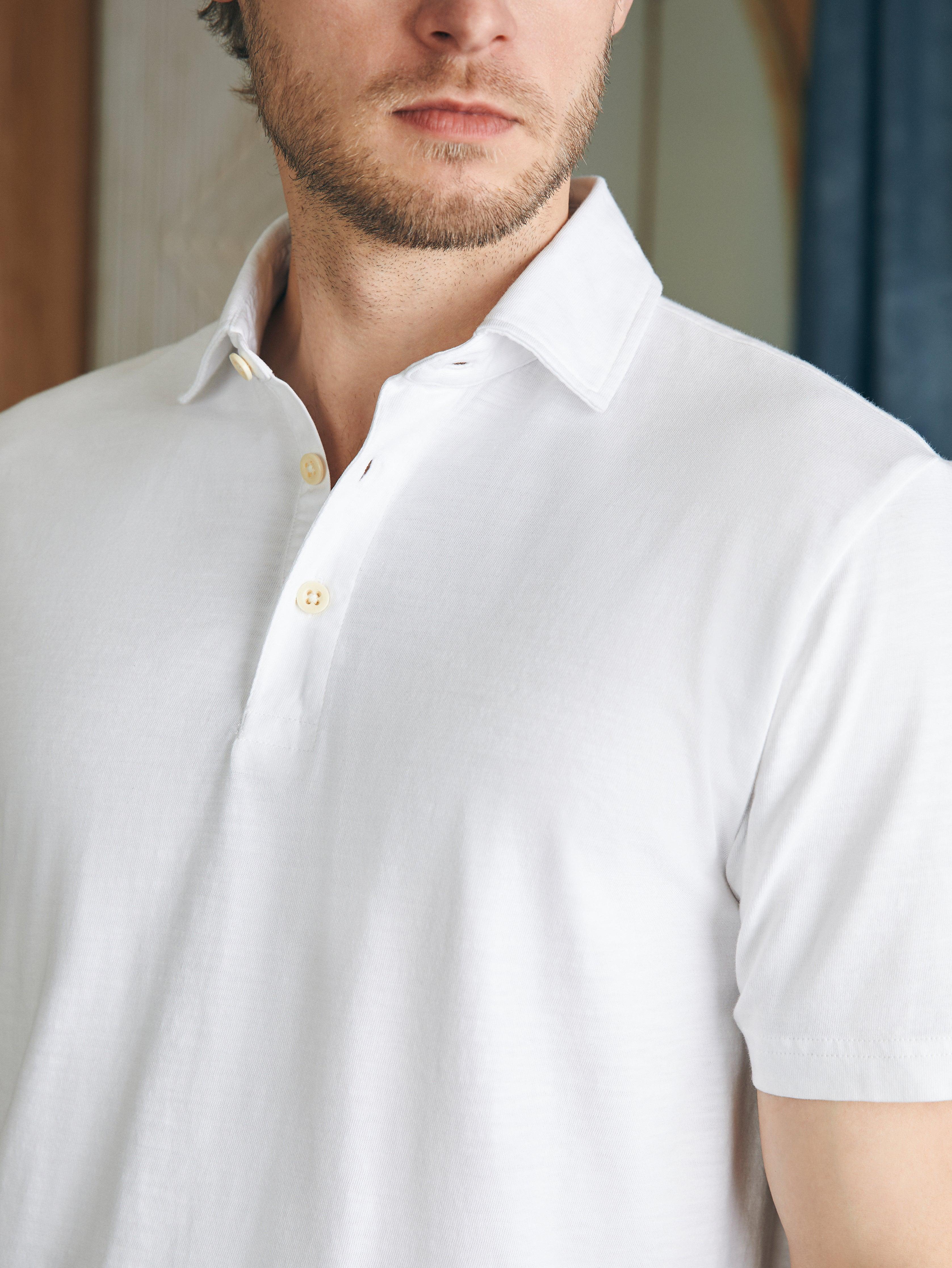 Sunwashed T-Shirt Polo - White Male Product Image