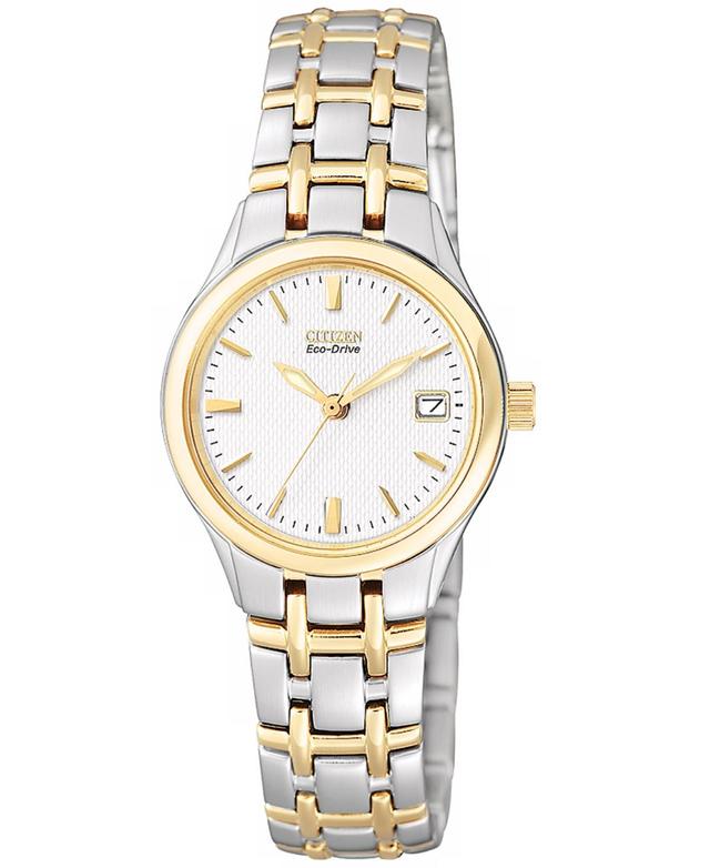 Citizen Eco-Drive Womens Silhouette Two Tone Stainless Steel Watch - EW1264-50A, Multicolor Product Image