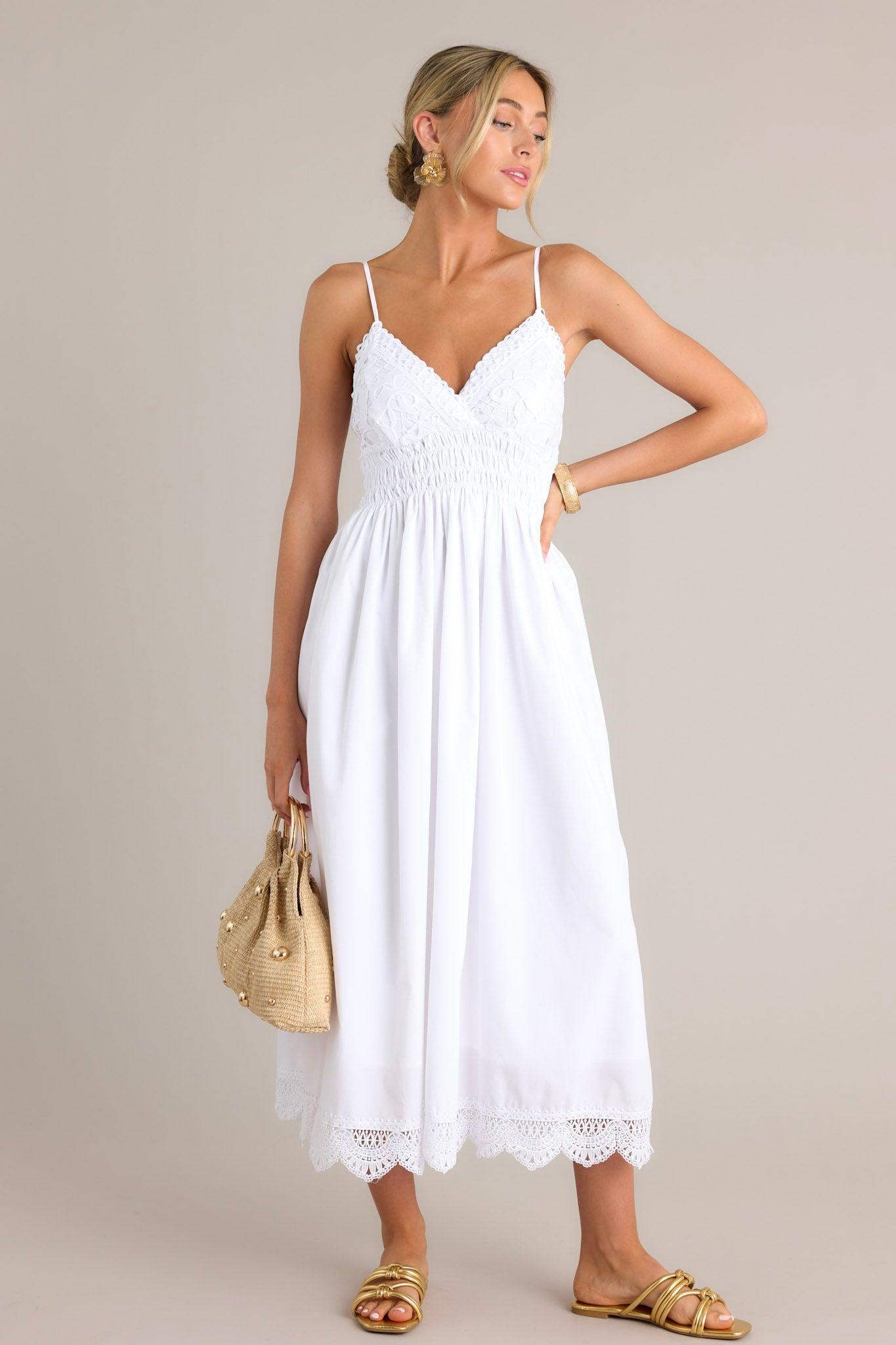 Ethereal Elegance White Maxi Dress Product Image