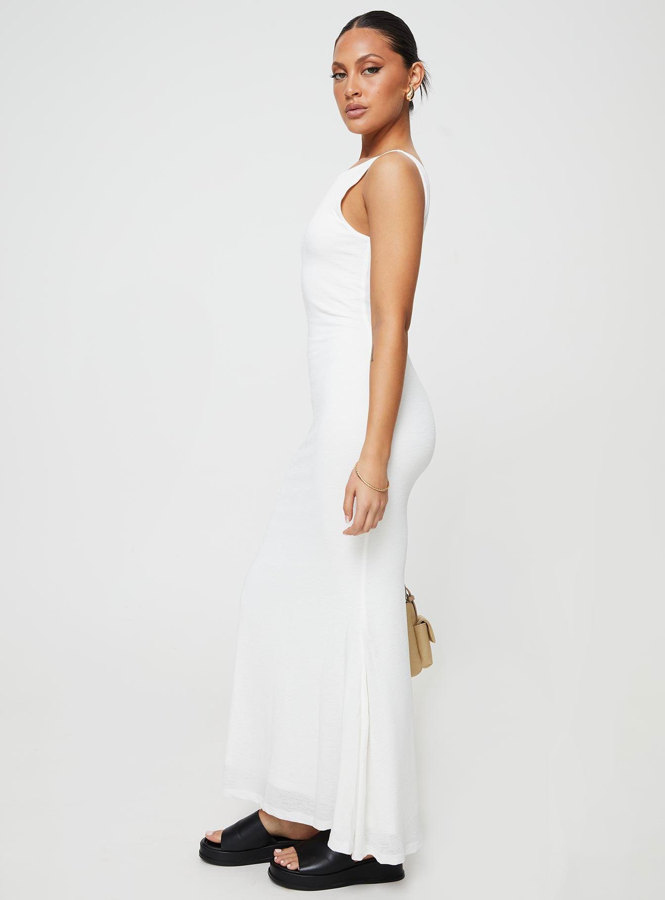 Ashen Maxi Dress White Product Image