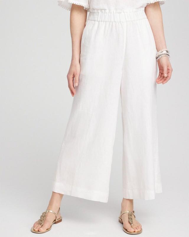 Women's Linen Culotte Pants Product Image