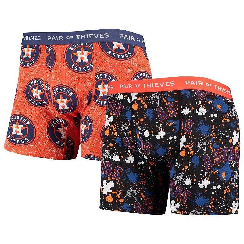 Mens Pair of Thieves /Orange Houston Astros Super Fit 2-Pack Boxer Briefs Set Product Image