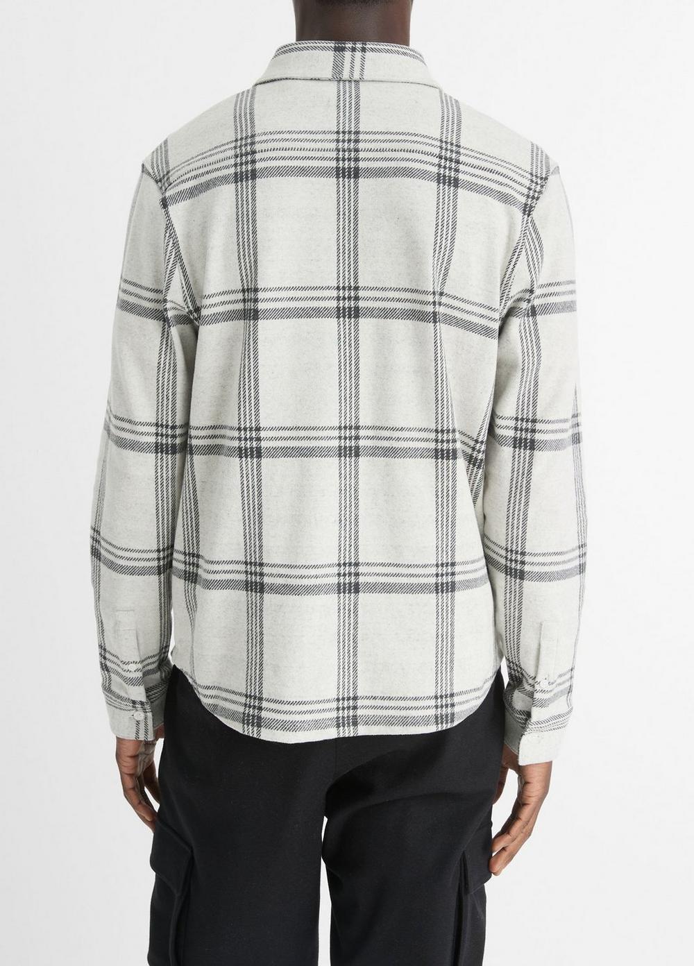 Plaid Cotton-Blend Shirt Jacket Product Image