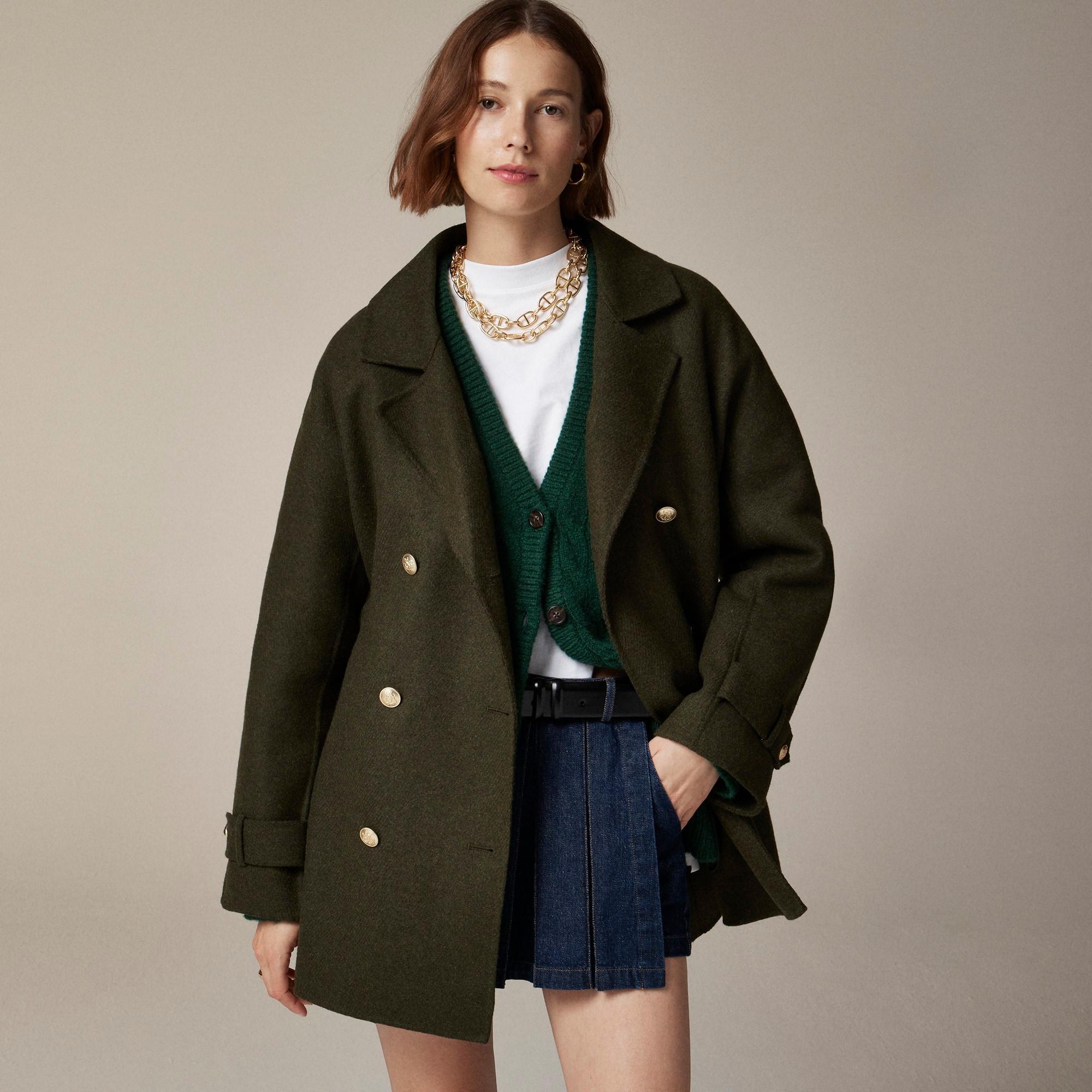 Trench coat in double-faced wool Product Image