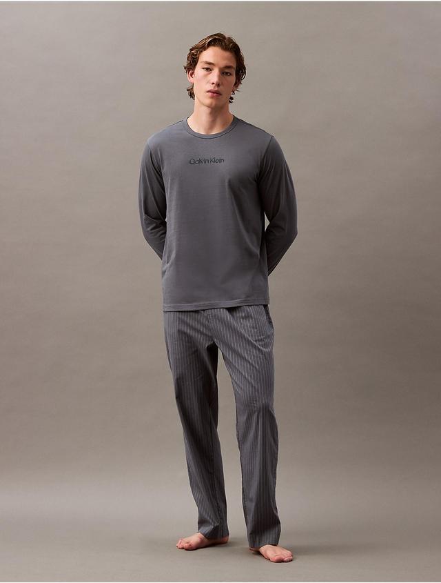 Calvin Klein Mens Calvin Klein Logo Sleep Tee - Grey - L Product Image