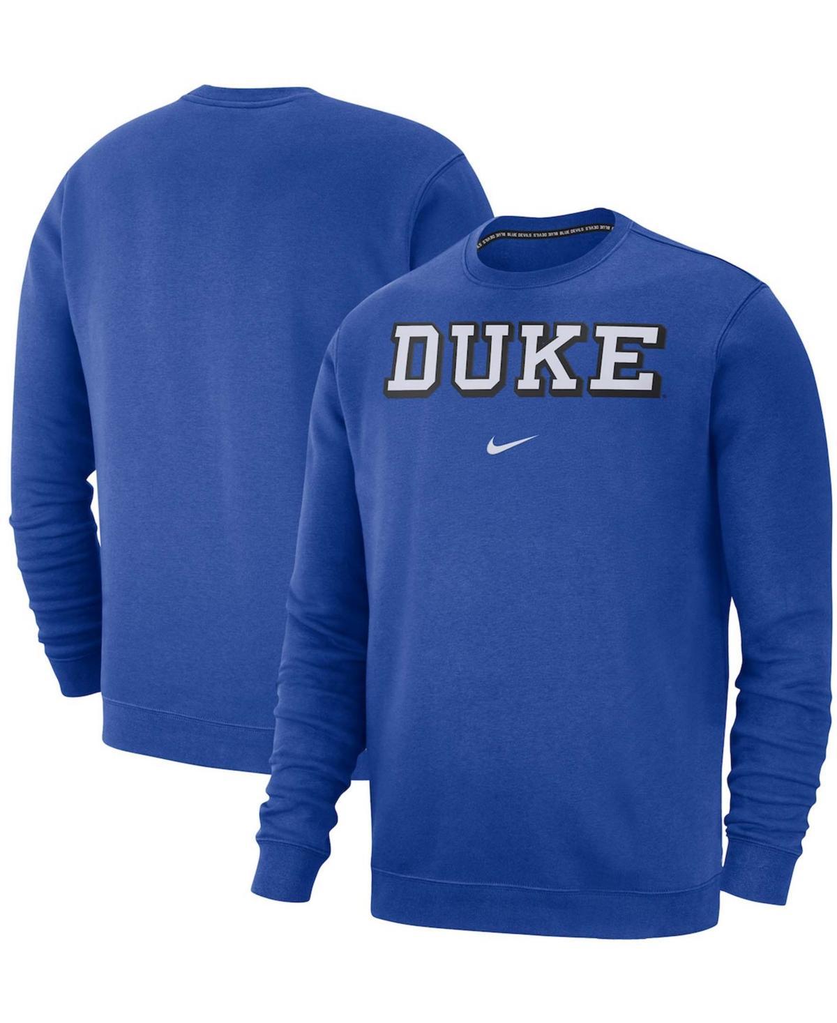 Mens Nike Royal Duke Devils Club Fleece Sweatshirt Product Image