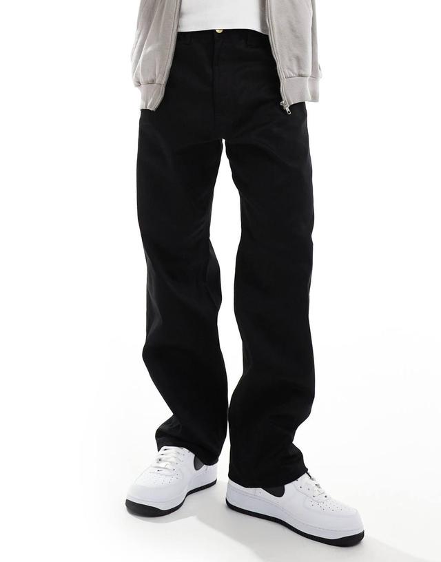 Jack & Jones loose fit workwear chino pants in black  Product Image