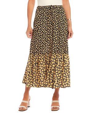 Karen Kane Floral Drawstring Midi Skirt Product Image