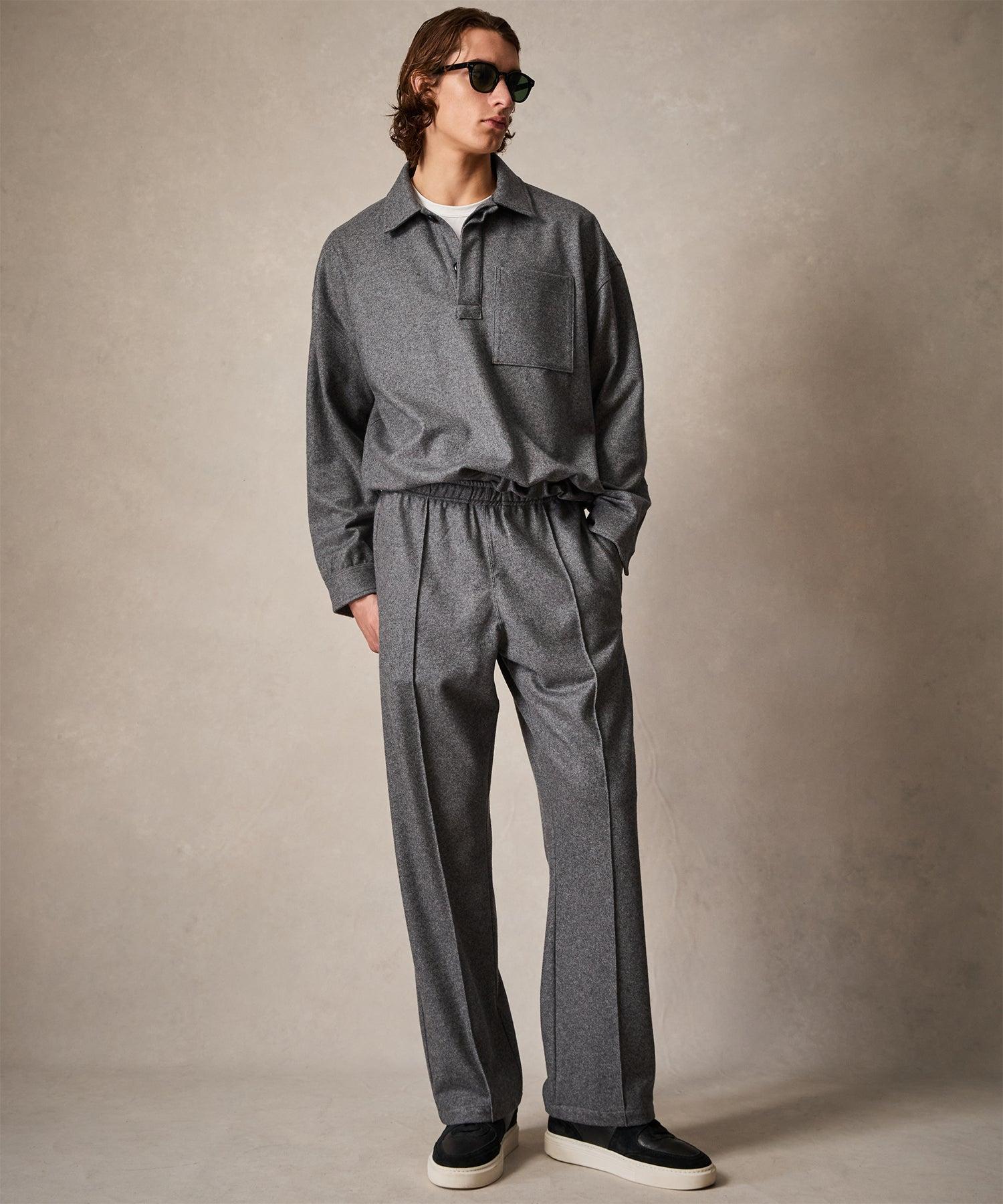 Knit Cashmere Pintuck Pant in Charcoal Product Image