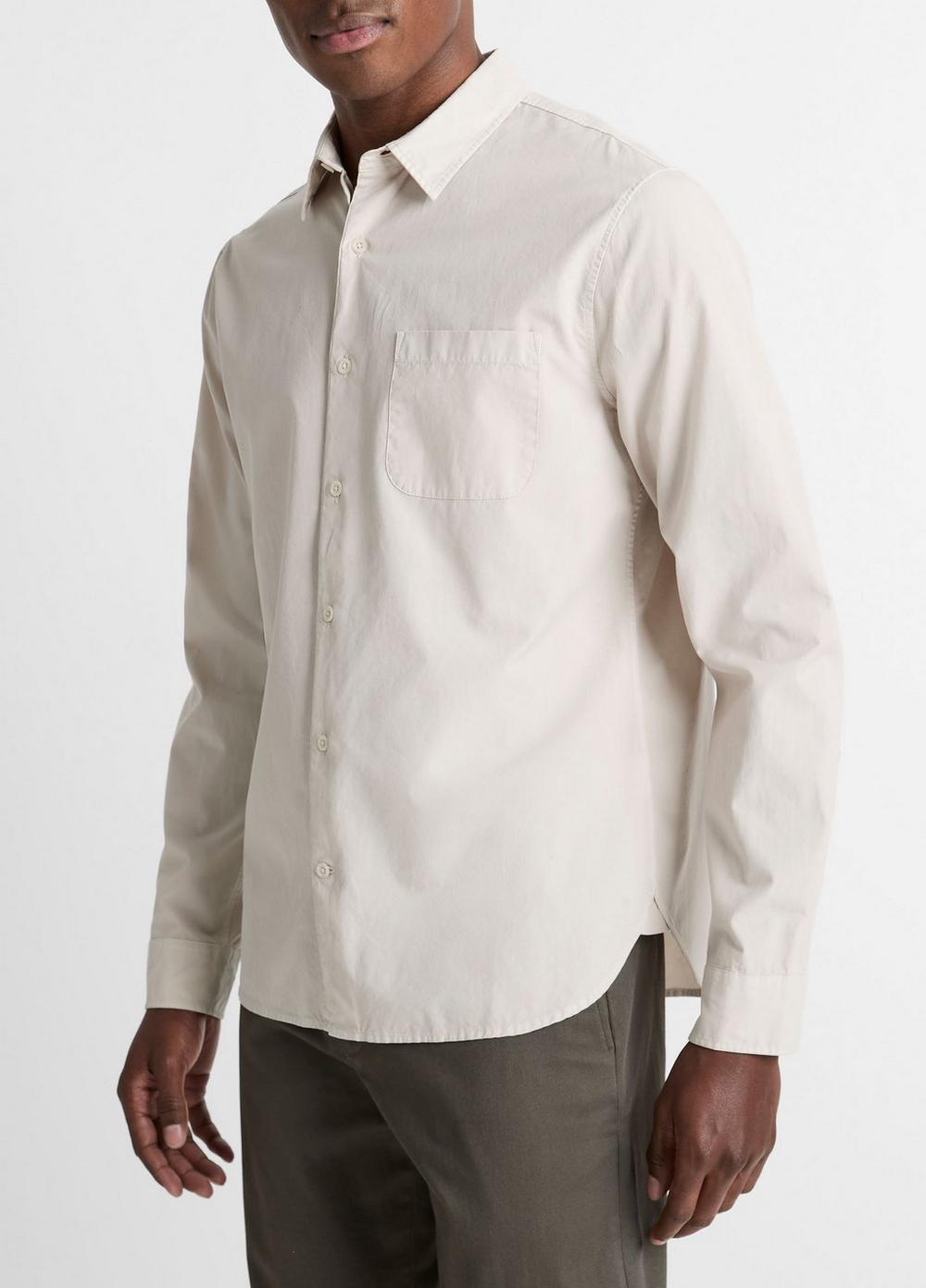 Garment Dye Cotton Button-Front Shirt Product Image