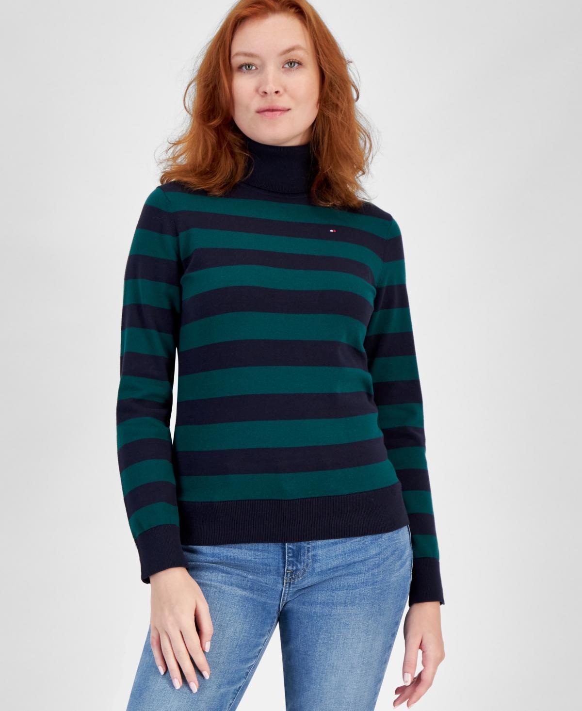 Tommy Hilfiger Womens Rugby Stripe Stella Turtleneck Sweater Product Image