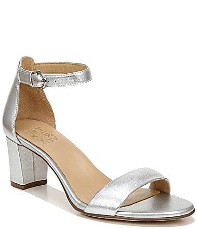 Naturalizer Vera Leather Ankle Strap Block Heel Dress Sandals Product Image