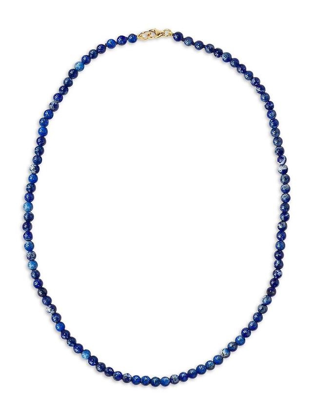 Womens Paradis Micro 9k Gold & Lapis Necklace Product Image