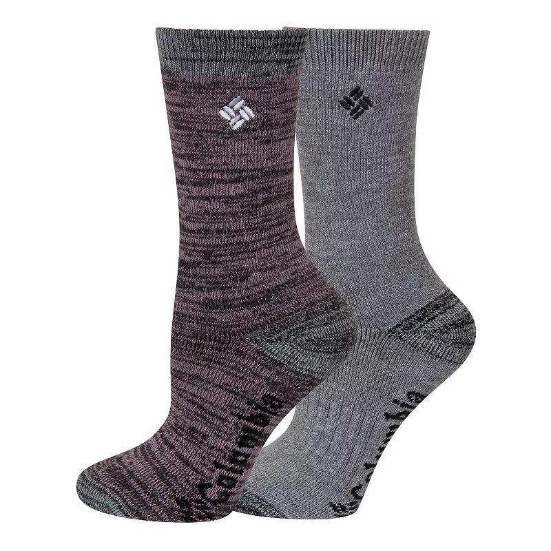 Womens Columbia 2-pack Essential Space Dye Stripe Crew Socks Product Image