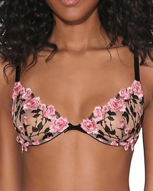 Womens Roses And Thorns Embroidery Demi Bra Product Image