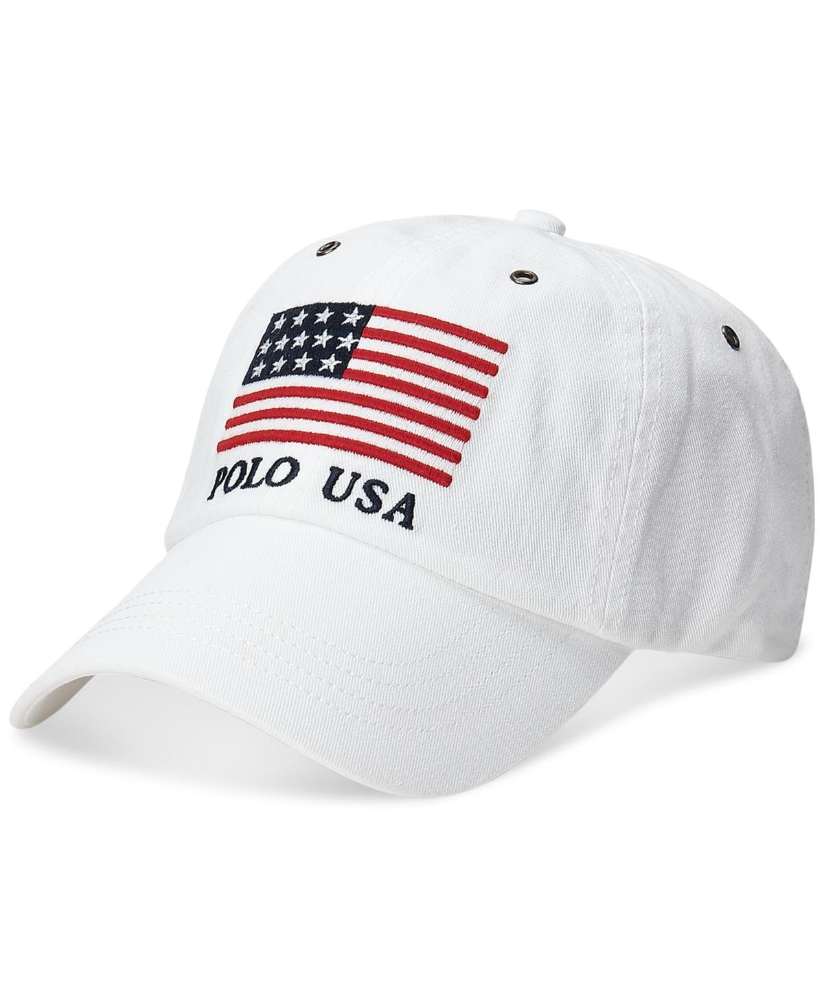 POLO RALPH LAUREN Men's Flag Chino Ball Cap In Ceramic White Product Image