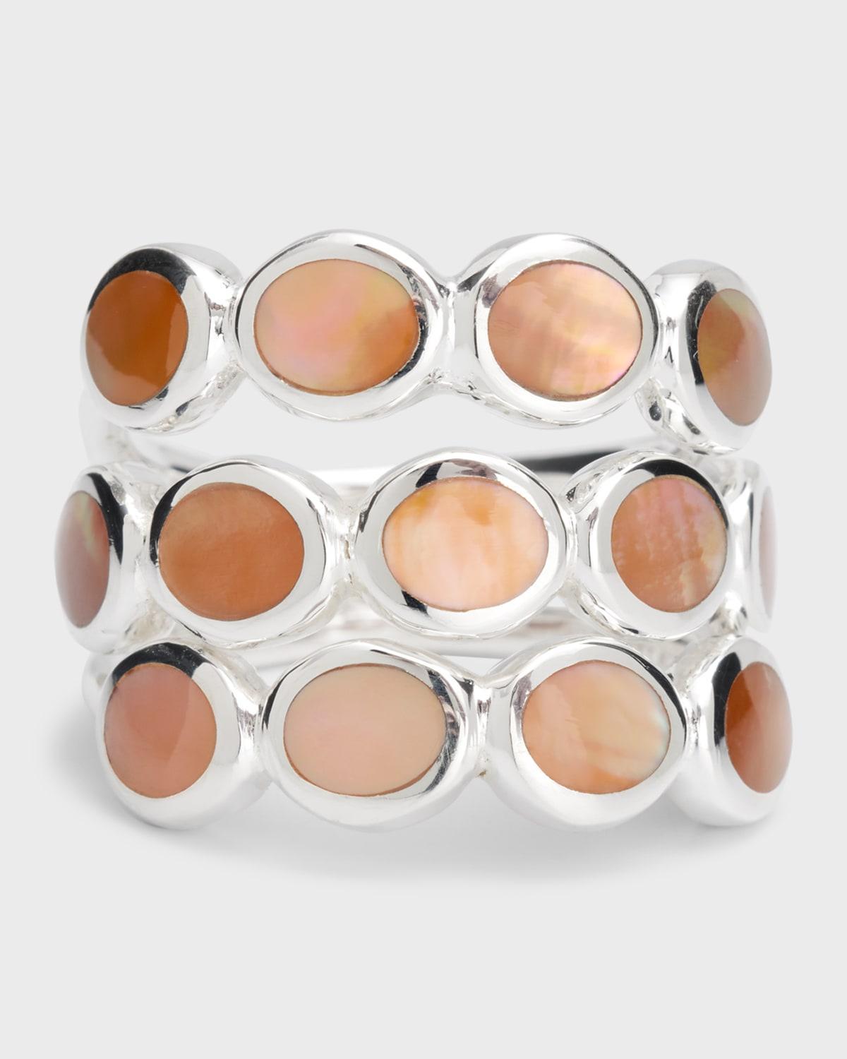 Sterling Silver Polished Rock Candy All Around Tiny Ovals Ring Product Image