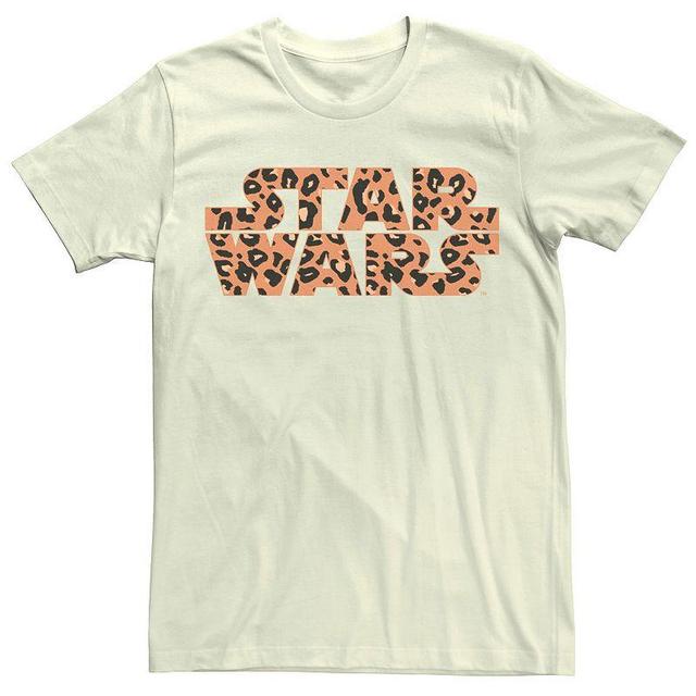 Mens Star Wars Basic Logo Cheetah Print Fill Tee Product Image