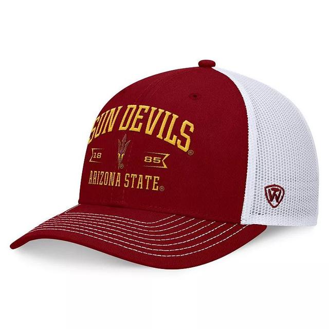 Mens Top of the World Maroon Arizona State Sun Devils Carson Trucker Adjustable Hat Product Image