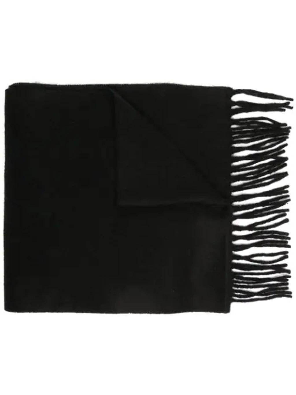 POLO RALPH LAUREN Embroidered Logo Cashmere Scarf In Black Product Image