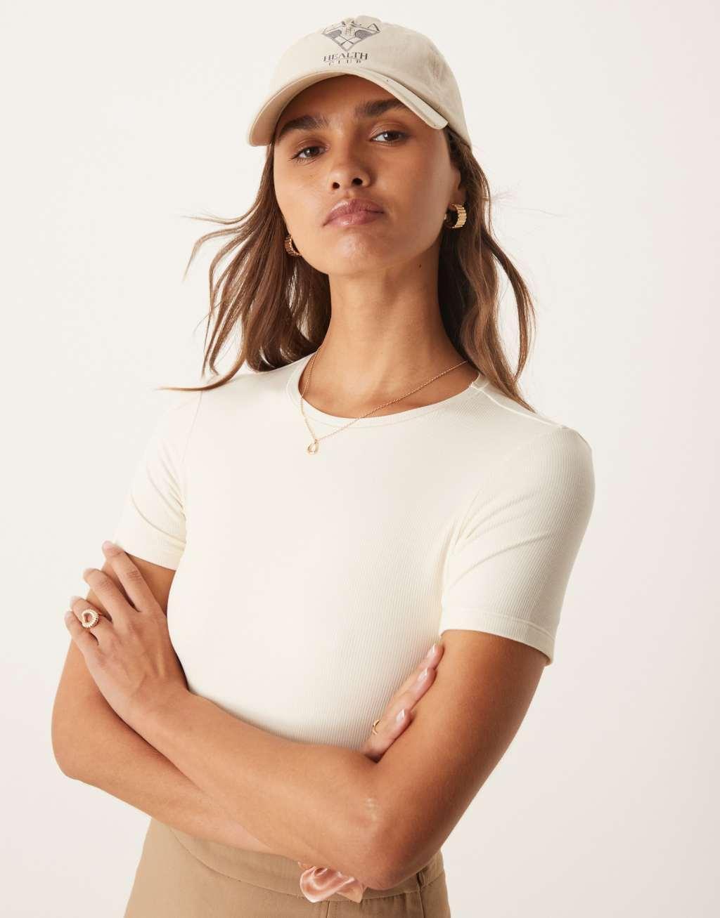 Tala 365 Sculpting Lounge T-shirt in off white Product Image