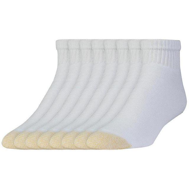 Mens GOLDTOE 6+2 bonus pack Athletic Cushioned Cotton Quarter Socks Product Image