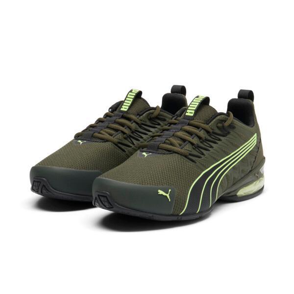 PUMA Voltaic Evo Wide Men's Running Shoes in Dark Olive/Fizzy Apple Product Image